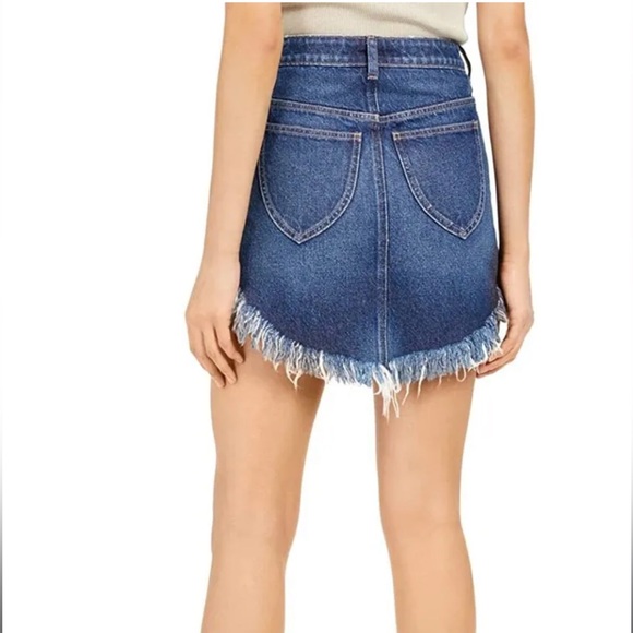 We The Free Frayed Hem Mini Denim Skirt Blue size 28, OB1006434, Indigo - Picture 5 of 7